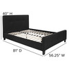 Tribeca Full Size Tufted Upholstered Platform Bed in Black Fabric