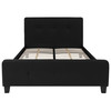 Tribeca Full Size Tufted Upholstered Platform Bed in Black Fabric