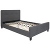 Tribeca Full Size Tufted Upholstered Platform Bed in Dark Gray Fabric