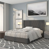 Riverdale Queen Size Tufted Upholstered Platform Bed in Dark Gray Fabric