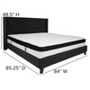 Riverdale King Size Tufted Upholstered Platform Bed in Black Fabric with Memory Foam Mattress