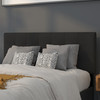 Bedford Tufted Upholstered Full Size Headboard in Black Fabric