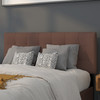 Bedford Tufted Upholstered Full Size Headboard in Dark Brown Fabric