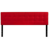 Bedford Tufted Upholstered King Size Headboard in Red Fabric