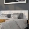 Bedford Tufted Upholstered King Size Headboard in White Fabric