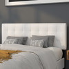 Bedford Tufted Upholstered Queen Size Headboard in White Fabric