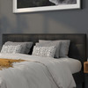 Lennox Tufted Upholstered King Size Headboard in Black Vinyl