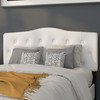 Cambridge Tufted Upholstered Full Size Headboard in White Fabric