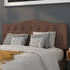 Cambridge Tufted Upholstered Queen Size Headboard in Camel Fabric
