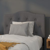 Cambridge Tufted Upholstered Twin Size Headboard in Dark Gray Fabric