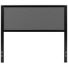 Melbourne Metal Upholstered Full Size Headboard in Dark Gray Fabric