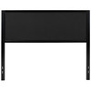 Melbourne Metal Upholstered Queen Size Headboard in Black Fabric