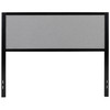 Melbourne Metal Upholstered Queen Size Headboard in Light Gray Fabric