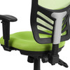 Nicholas Mid-Back Green Mesh Multifunction Executive Swivel Ergonomic Office Chair with Adjustable Arms