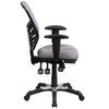 Nicholas Mid-Back Gray Mesh Multifunction Executive Swivel Ergonomic Office Chair with Adjustable Arms