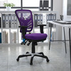 Nicholas Mid-Back Purple Mesh Multifunction Executive Swivel Ergonomic Office Chair with Adjustable Arms