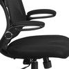 Kimble High Back Black Mesh Executive Swivel Ergonomic Office Chair with Adjustable Lumbar, 2-Paddle Control and Flip-Up Arms