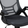 Porter High Back Dark Gray Mesh Ergonomic Swivel Office Chair with Black Frame and Flip-up Arms