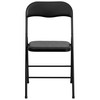 Madison 5 Piece Black Folding Card Table and Chair Set