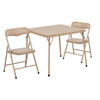 Mindy Kids Tan 3 Piece Folding Table and Chair Set