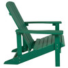 Charlestown All-Weather Poly Resin Wood Adirondack Chair in Green