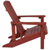 Charlestown All-Weather Poly Resin Wood Adirondack Chair in Red