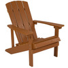 Charlestown All-Weather Poly Resin Wood Adirondack Chair in Teak