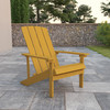 Charlestown All-Weather Poly Resin Wood Adirondack Chair in Yellow