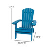 Charlestown All-Weather Poly Resin Indoor/Outdoor Folding Adirondack Chair in Blue