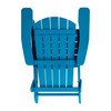 Charlestown All-Weather Poly Resin Indoor/Outdoor Folding Adirondack Chair in Blue