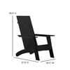 Sawyer Modern All-Weather Poly Resin Wood Adirondack Chair in Black