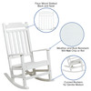 Set of 2 Winston All-Weather Poly Resin Rocking Chairs with Accent Side Table in White