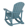 Savannah All-Weather Poly Resin Wood Adirondack Rocking Chair with Rust Resistant Stainless Steel Hardware in Sea Foam