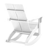 Finn Modern All-Weather 2-Slat Poly Resin Wood Rocking Adirondack Chair with Rust Resistant Stainless Steel Hardware in White