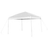 Harris 10'x10' White Outdoor Pop Up Event Slanted Leg Canopy Tent with Carry Bag