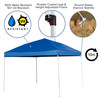 Knox 10'x10' Blue Pop Up Event Canopy Tent with Carry Bag and Folding Bench Set - Portable Tailgate, Camping, Event Set