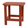 Charlestown All-Weather Poly Resin Wood Adirondack Side Table in Red