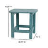 Charlestown All-Weather Poly Resin Wood Adirondack Side Table in Teal