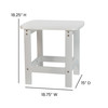 Charlestown All-Weather Poly Resin Wood Adirondack Side Table in White