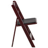 Hercules Folding Chair - Red Mahogany Resin  1000LB Weight Capacity - Comfortable Event Chair - Light Weight Folding Chair