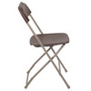 Hercules Series Plastic Folding Chair - - Brown - 650LB Weight Capacity Comfortable Event Chair - Lightweight Folding Chair