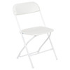 Hercules Series Plastic Folding Chair - White - 650LB Weight Capacity Comfortable Event Chair - Lightweight Folding Chair