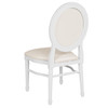 HERCULES Series 900 lb. Capacity King Louis Chair with White Vinyl Back and Seat and White Frame