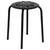 Bailey Plastic Nesting Stack Stools, 17.5"Height, Black (5 Pack)