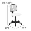 Flash Fundamentals Mid-Back White Mesh Swivel Task Office Chair with Pivot Back, BIFMA Certified