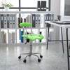 Elliott Vibrant Apple Green and Chrome Swivel Task Office Chair with Tractor Seat