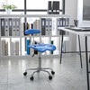 Elliott Vibrant Bright Blue and Chrome Swivel Task Office Chair with Tractor Seat