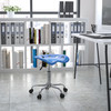 Taylor Vibrant Bright Blue Tractor Seat and Chrome Stool