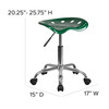 Taylor Vibrant Green Tractor Seat and Chrome Stool