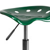 Taylor Vibrant Green Tractor Seat and Chrome Stool